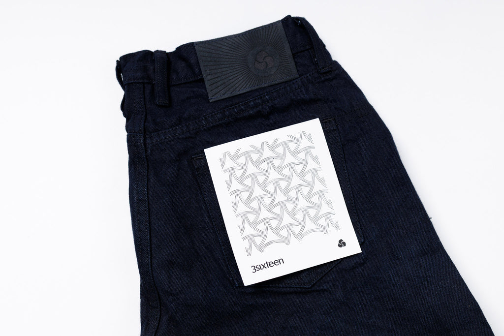 3SIXTEEN Classic Straight - Rinsed Shadow Kibata Top Half Back