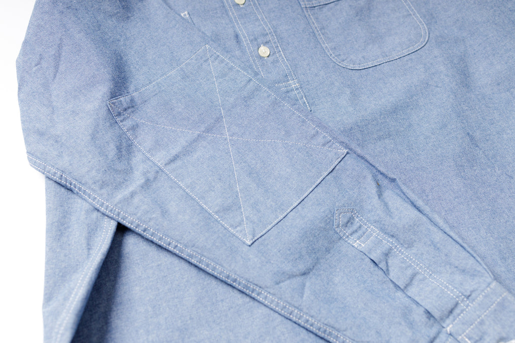 Chambray Pullover Shirt, Back of the Sleeve