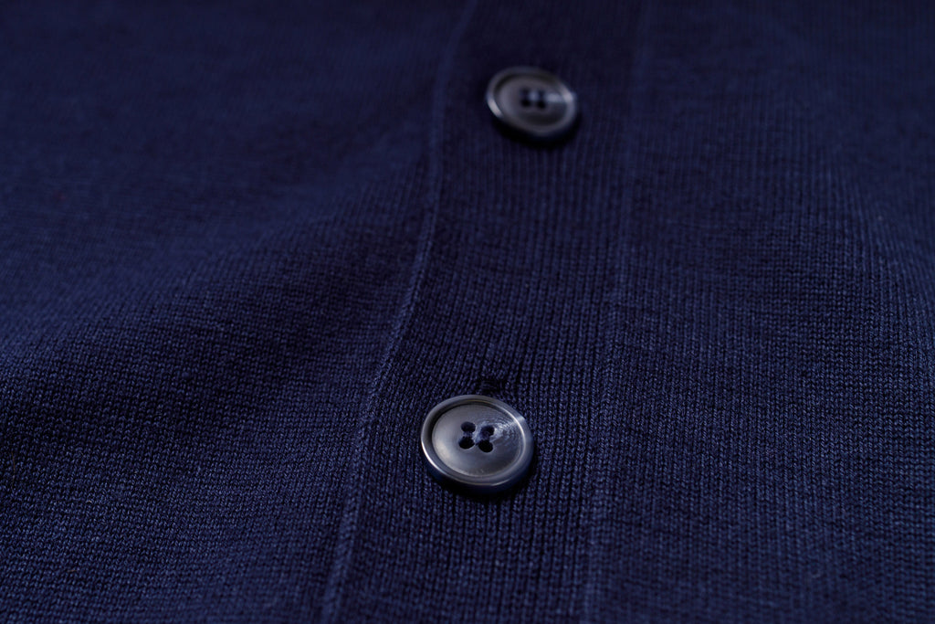 Essential Cardigan in Navy Buttons View