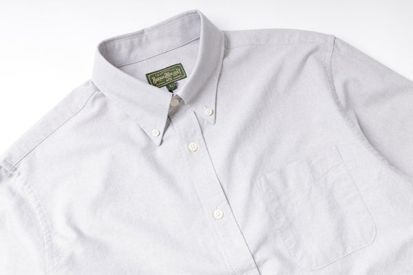Oxford Button Down Shirt in Blue Grey Collar