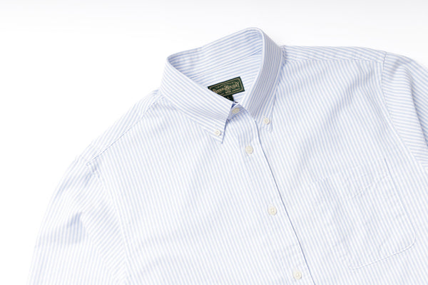 Oxford Button Down Shirt in Blue Stripe Collar