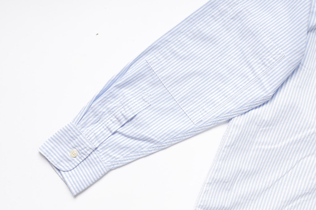 Striped Pullover Shirt in Blue, Sleeve View