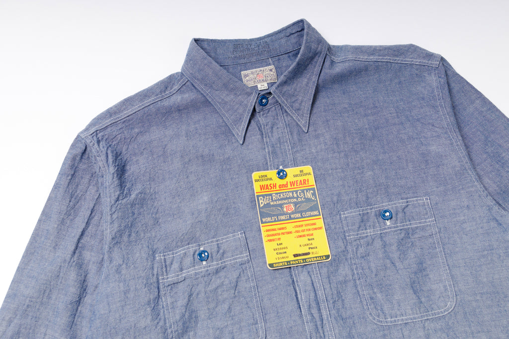 Chambray Shirt in Blue Collar View