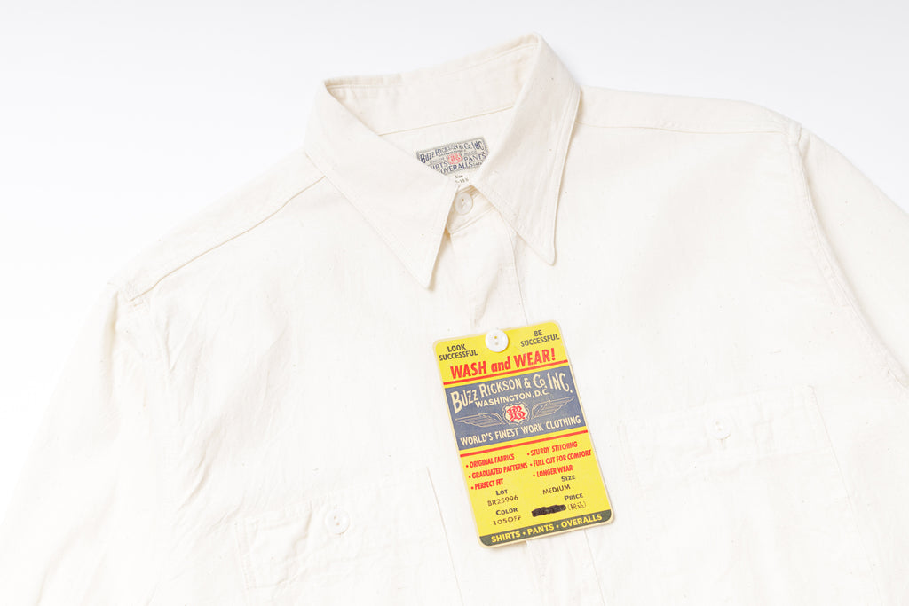 Chambray Shirt in White Collar View