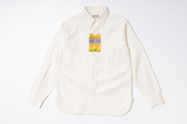 Chambray Shirt in White Front View