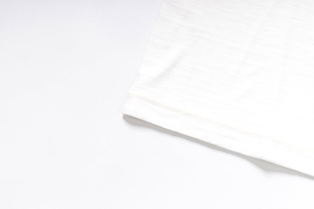 Loop wheel fabric on white background