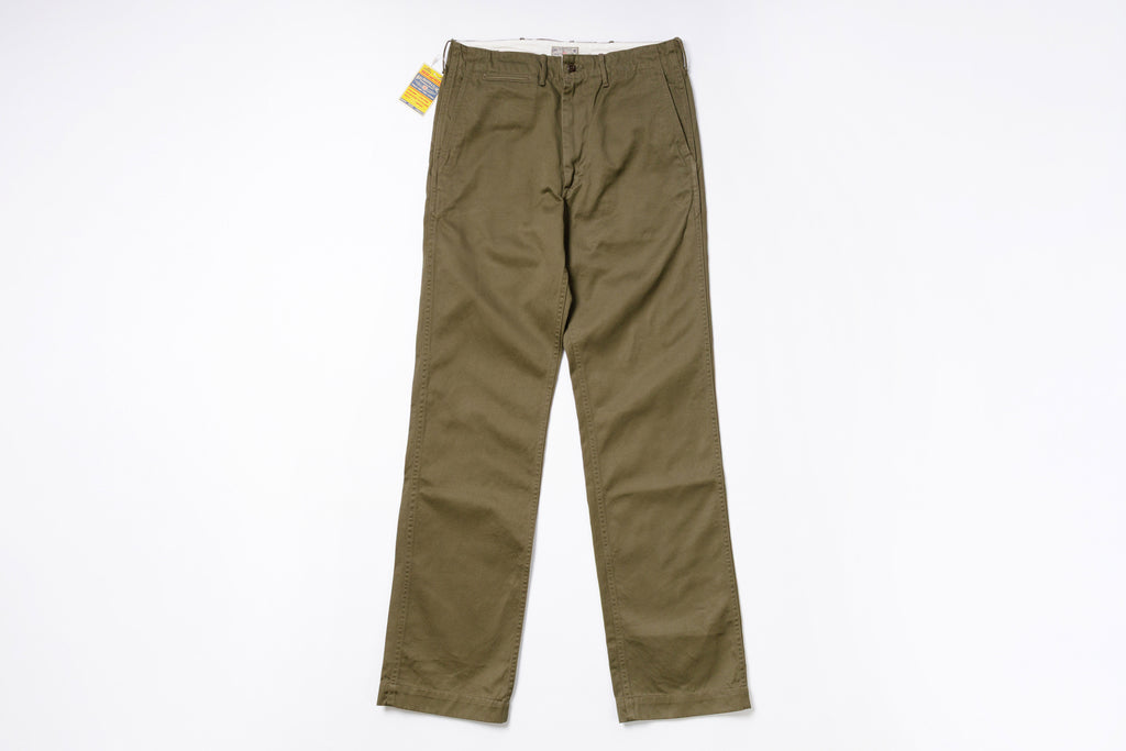 Original Spec Chinos in Olive Front View