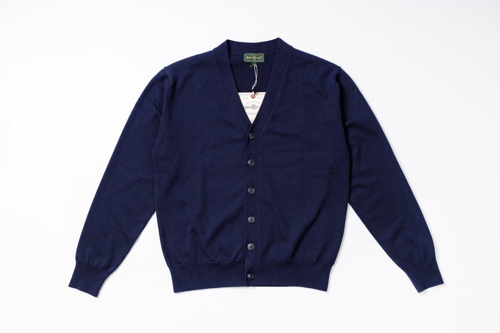 Essential Cardigan in Navy Front View