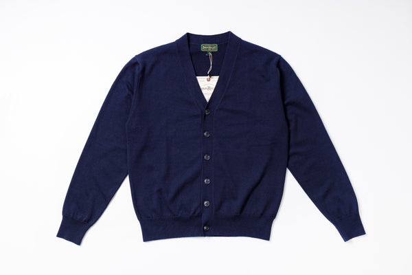 Essential Cardigan in Navy Front View