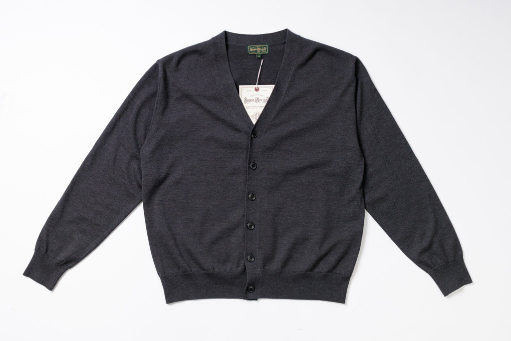Essential Cardigan in Charcoal Front View