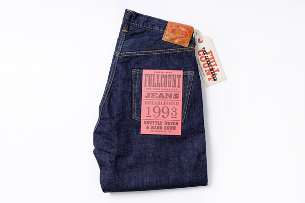 Wide Straight Jeans One Wash Dark Indigo Folded View
