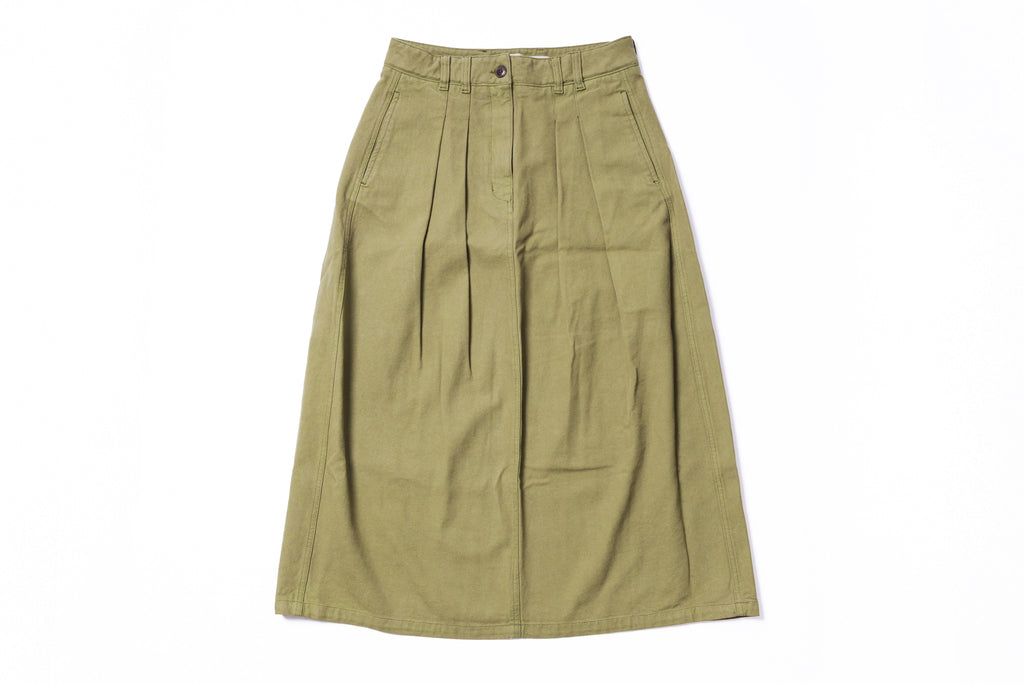 Green skirt on a white background
