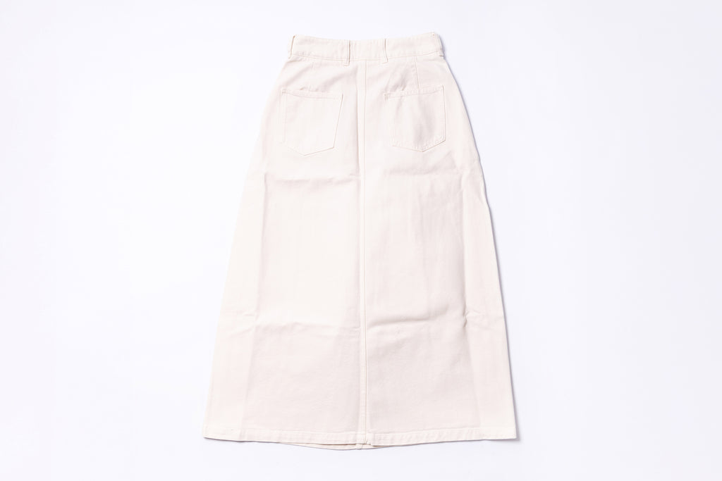 White skirt on a white background