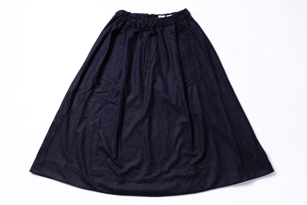 Navy skirt on a white background