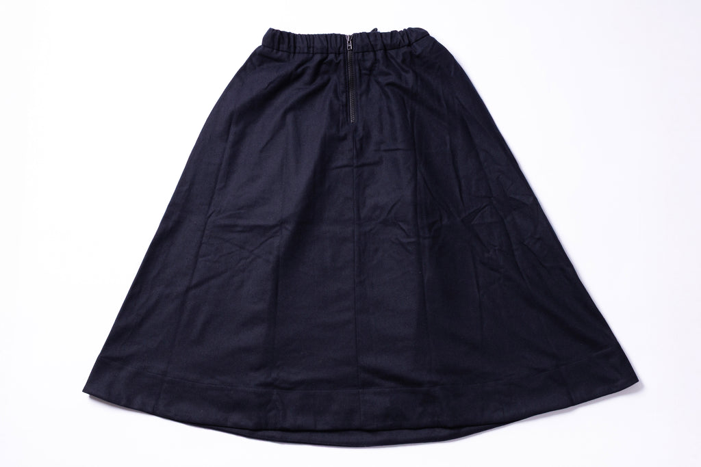 Navy skirt on a white background