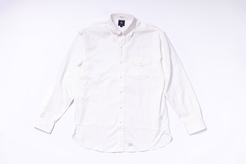 White dress shirt on a white background