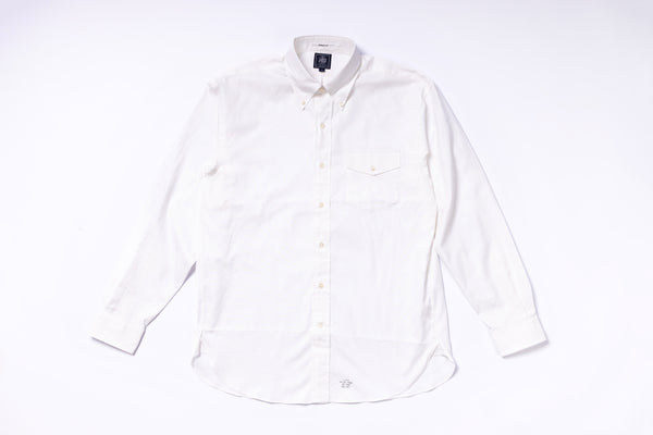 White dress shirt on a white background