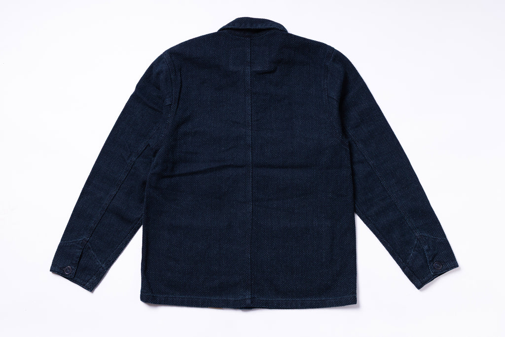 Navy blue jacket on a white background