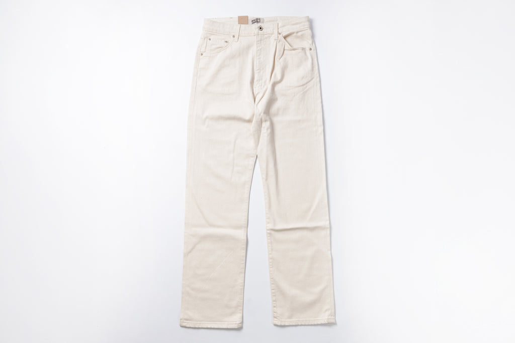 White pants on a white background