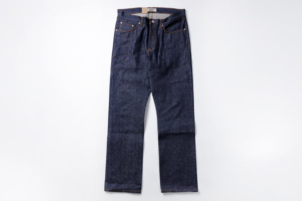 Pair of blue jeans on a white background