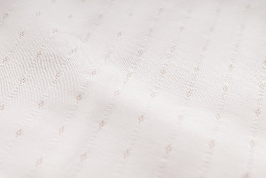 Classic Open Collar Shirt in Beige Texture View