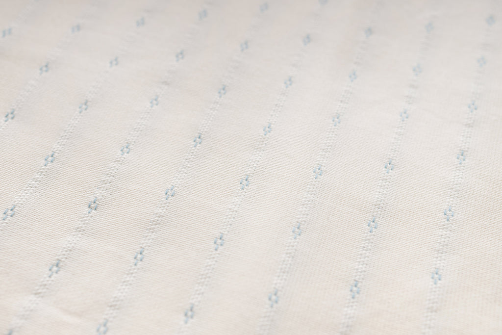 Classic Open Collar Shirt in Blue Texture View