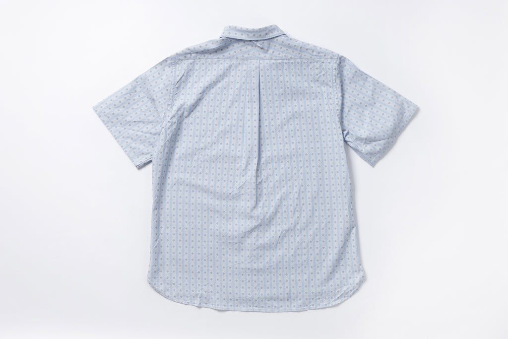 Mini Collar Shirt in Blue Back View