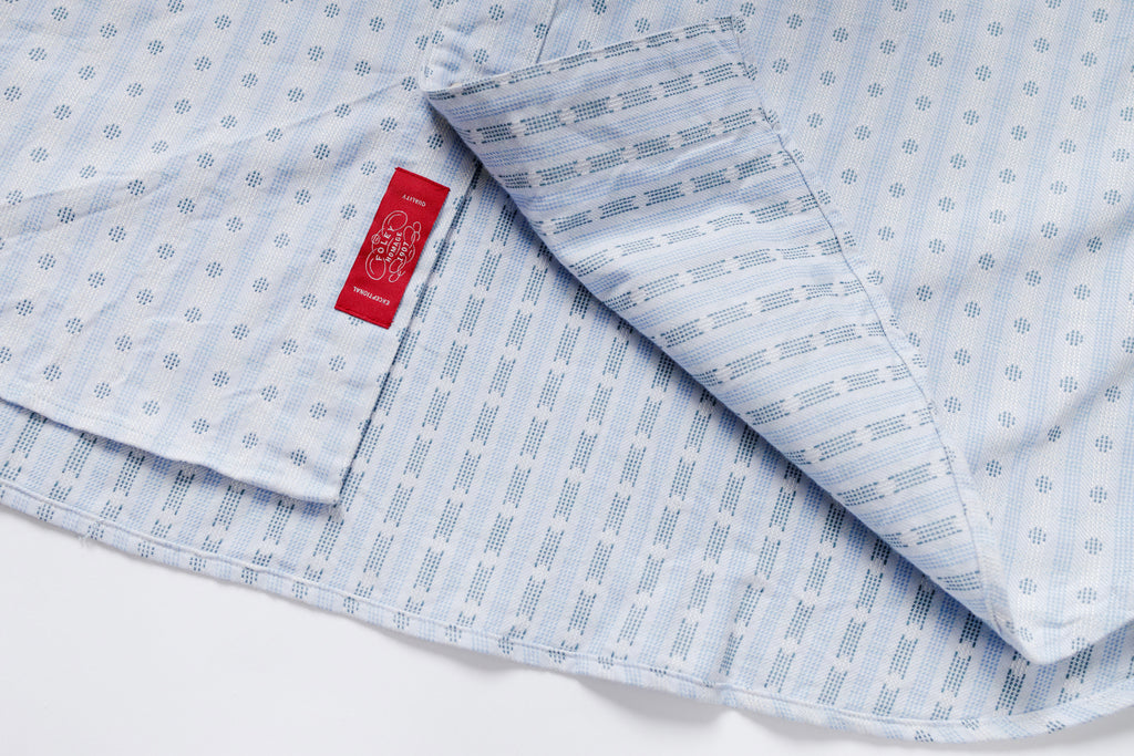Mini Collar Shirt in Blue Pattern View