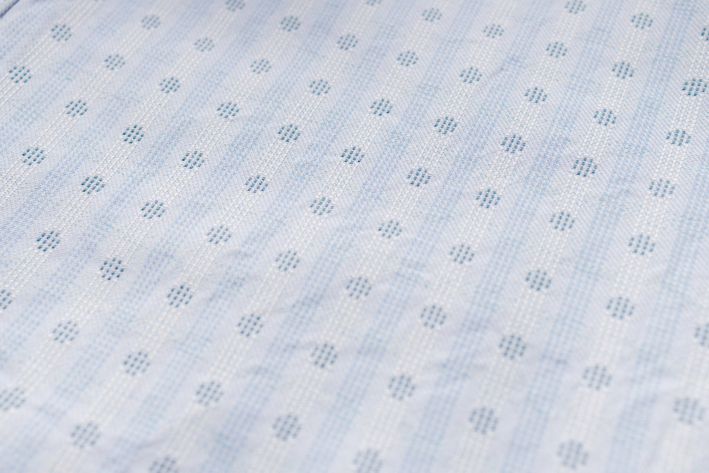 PREQUEL - Mini Collar Shirt in Blue texture view