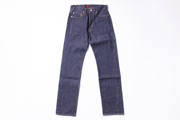 Pair of blue jeans on a white background