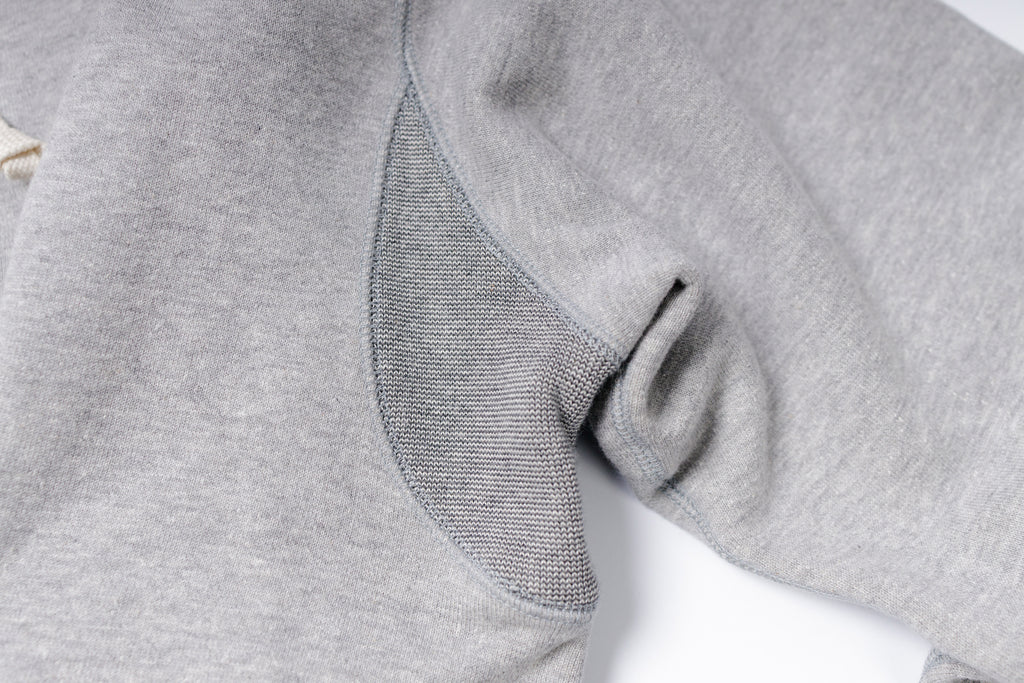 RIDING HIGH - 14oz Loopwheel Fleece Zip Parka in Mixed Gray Armpit