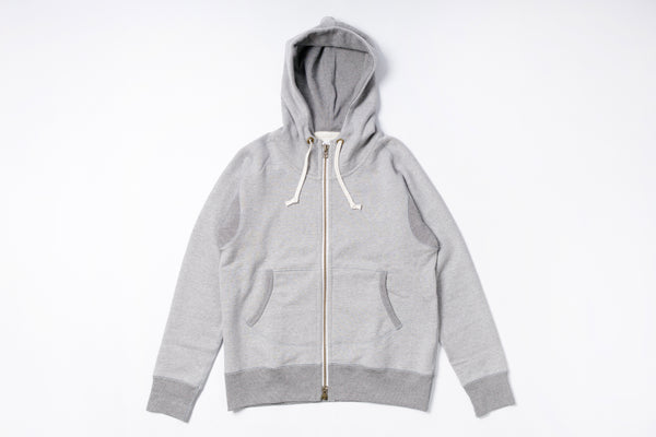 Grey Loopwheel Hoodie Front View
