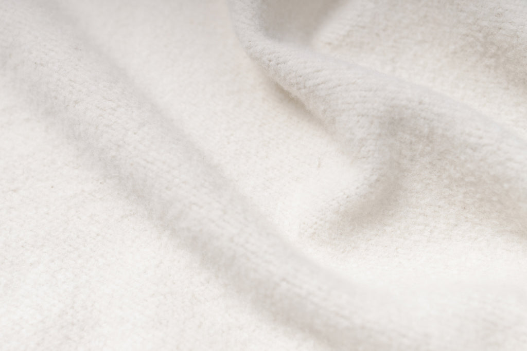 Grey Loopsheel hoodie inside fabric texture view