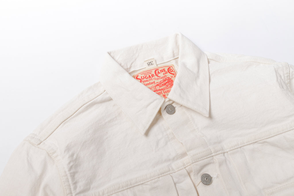 Type Two White Denim Jacket Label View