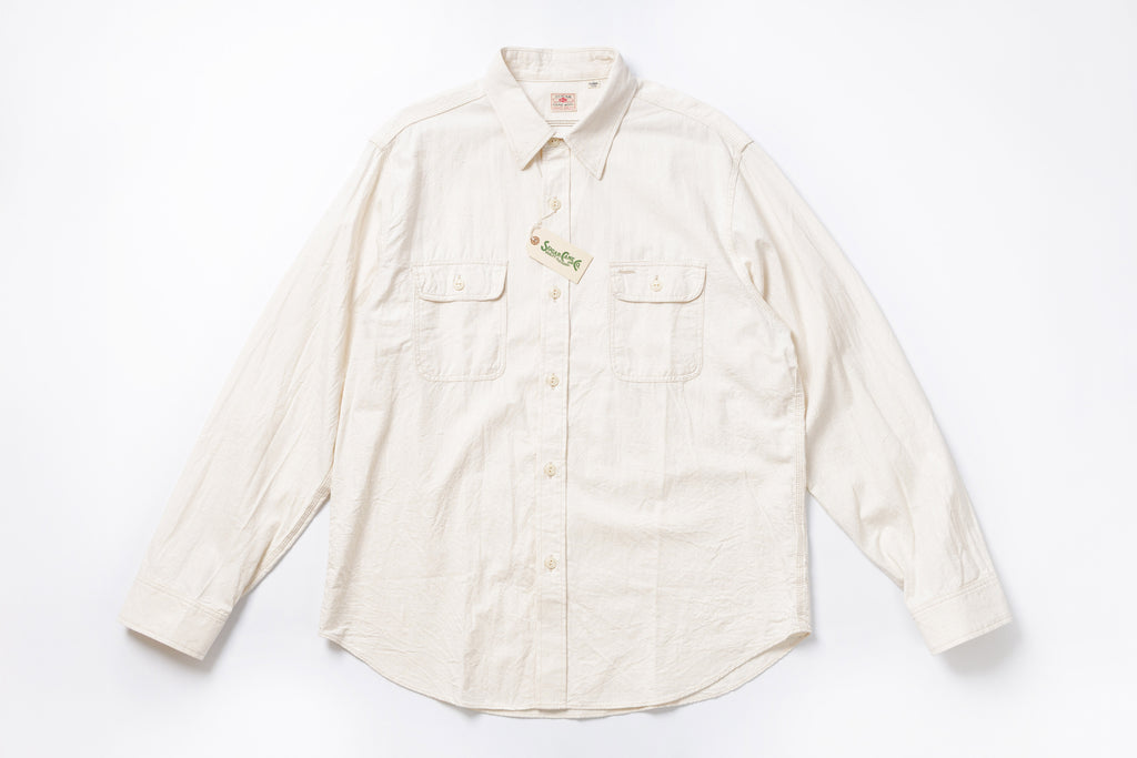 White button-up shirt on a white background