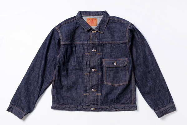 TCB - 20's Jacket Indigo Type One Denim Jacket Front View
