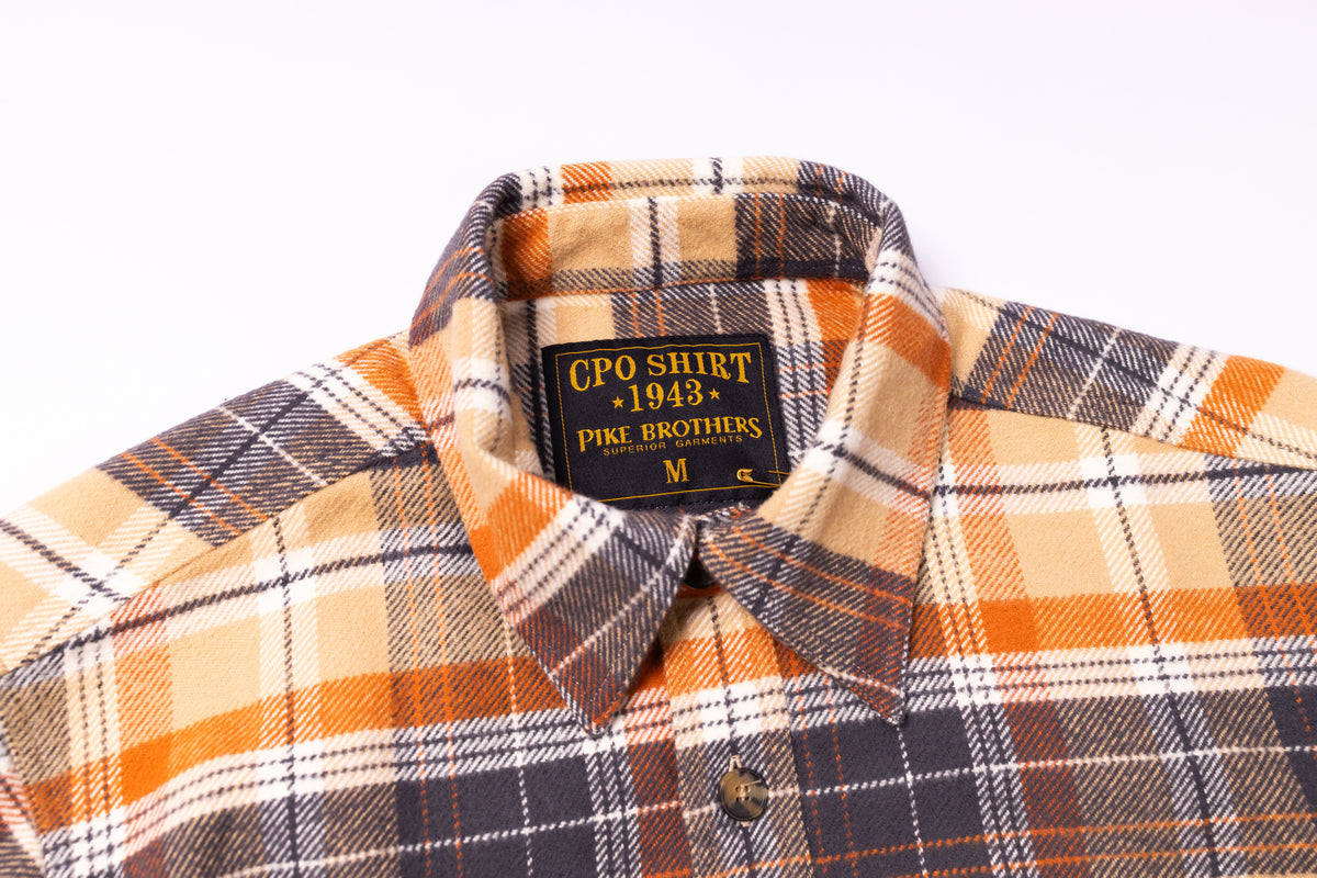 PIKE BROTHERS - 1943 CPO Shirt in Barrow Orange-2