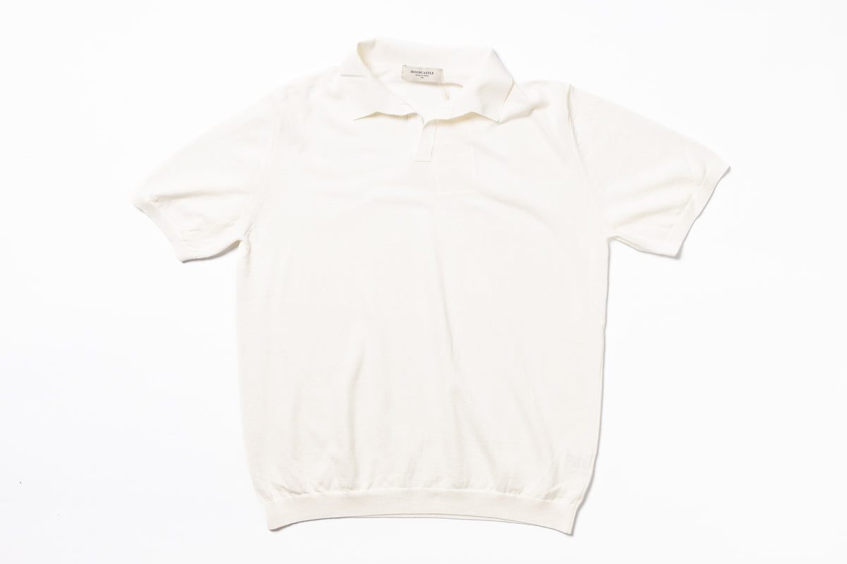 MOONCASTLE - Ice Cotton Skipper Polo in Off White