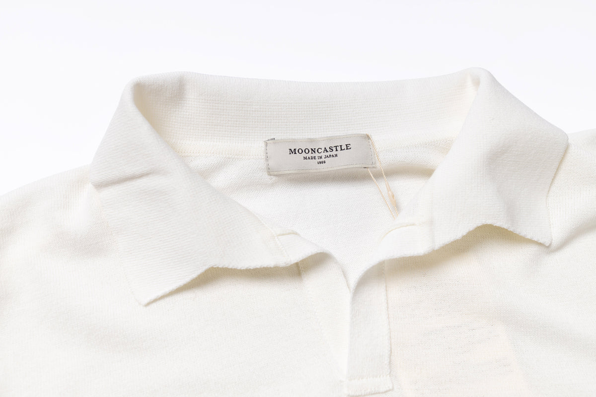 MOONCASTLE - Ice Cotton Skipper Polo in Off White