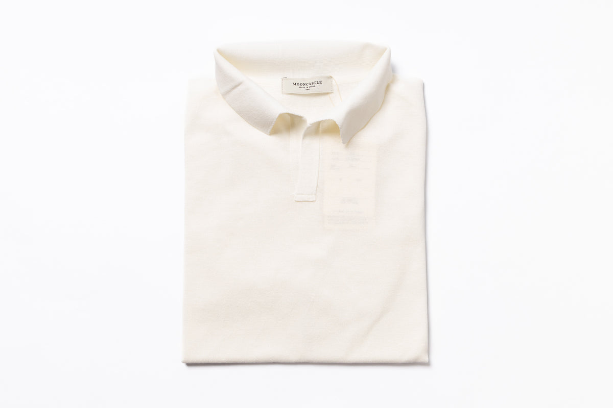 MOONCASTLE - Ice Cotton Skipper Polo in Off White
