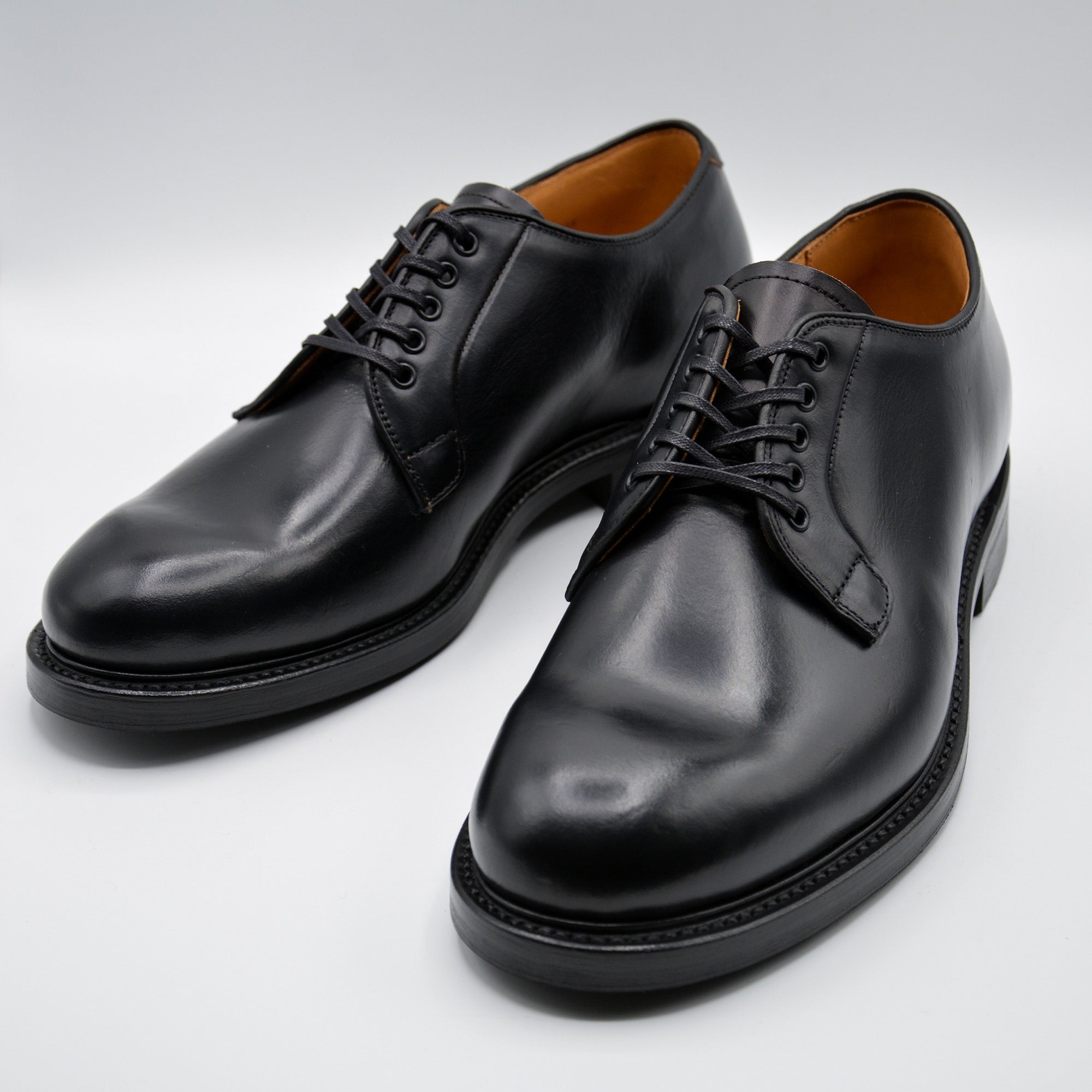 WHEEL ROBE - PLAIN TOE BLUCHER BLACK