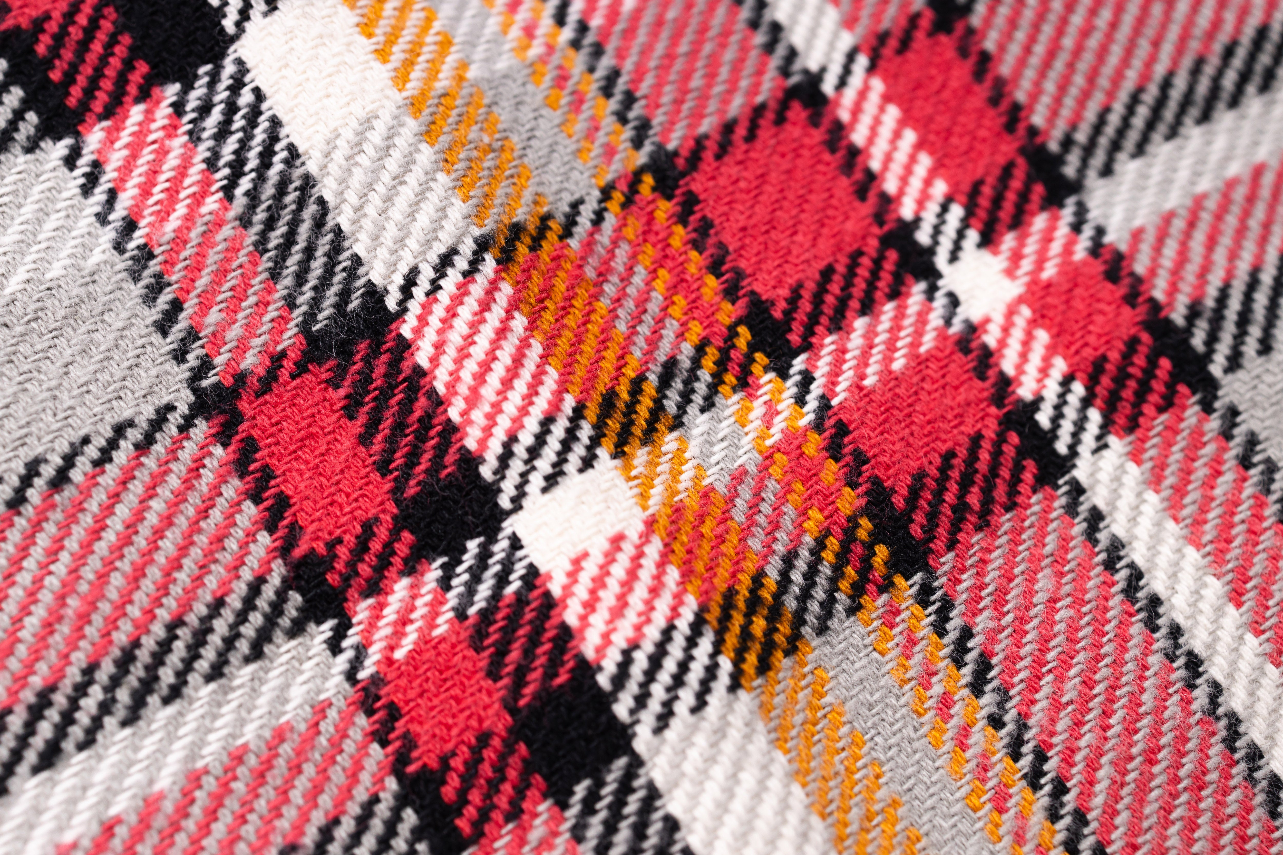 SUGAR CANE - Twill Check Work Shirt Big Yank Red-5