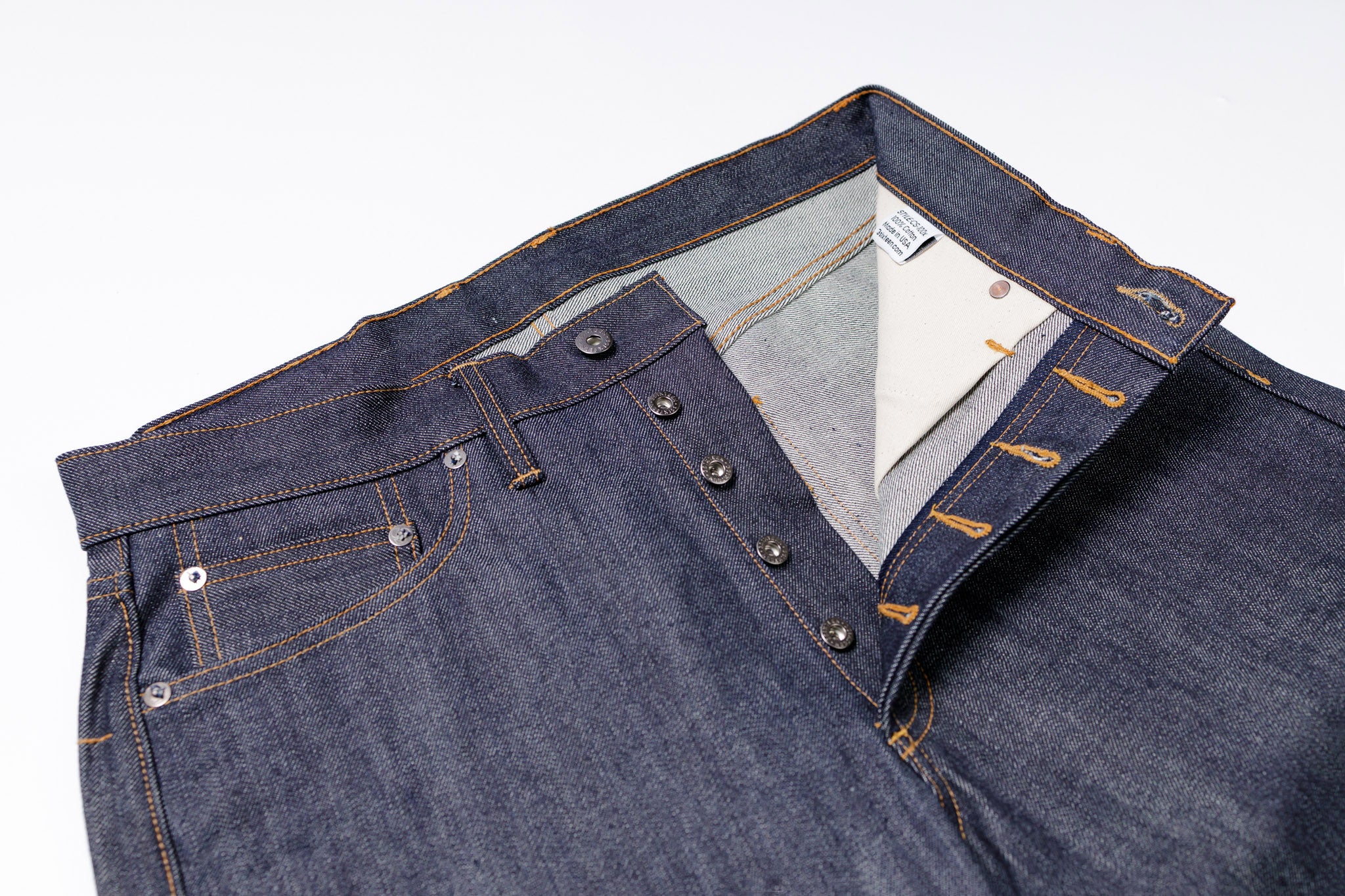 3SIXTEEN Classic Straight in Indigo, Top Half Front