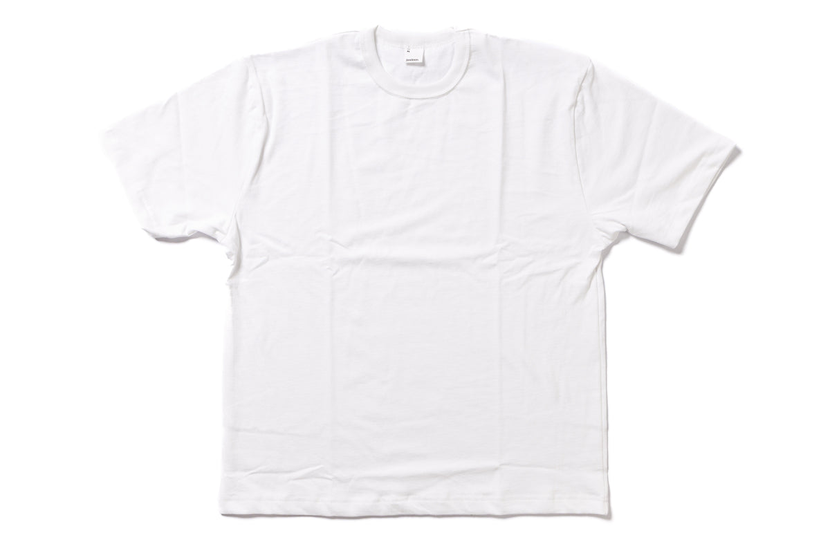 White boxy t-shirt on a white background