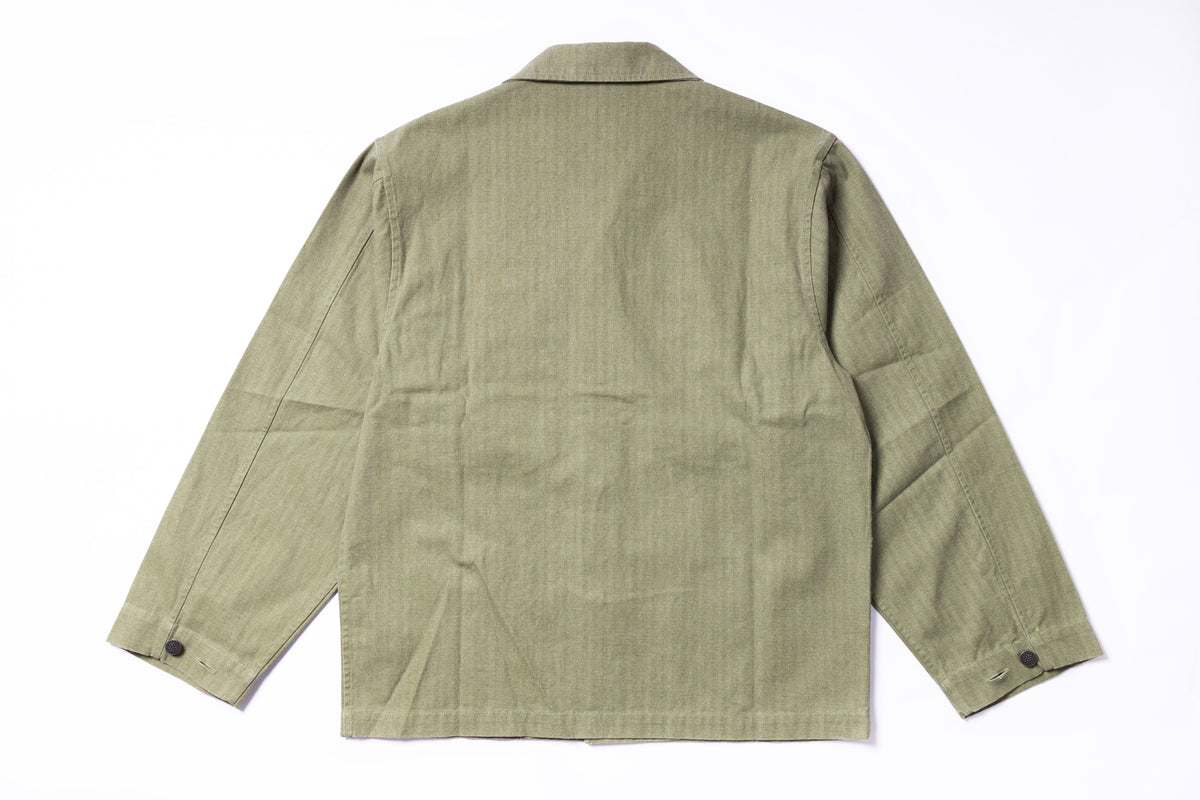 Green jacket on a white background