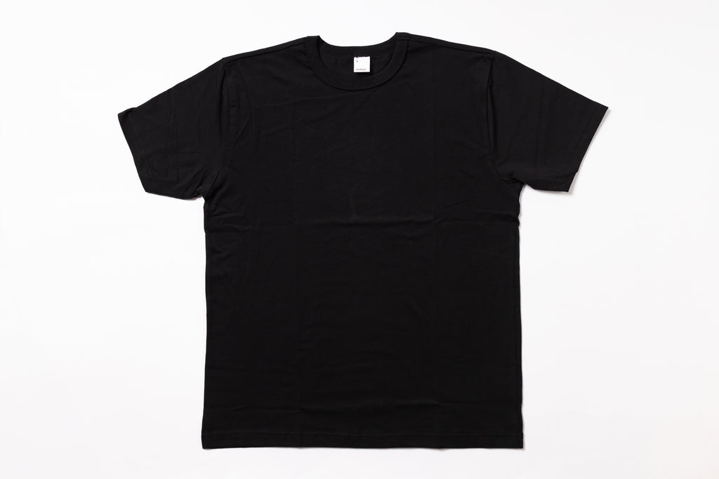 Black t-shirt on a white background