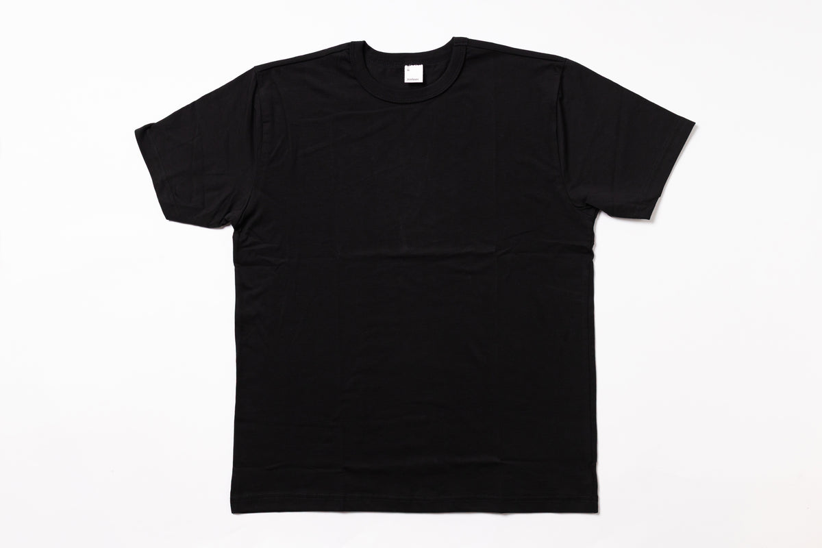 Black t-shirt on a white background