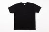 Black t-shirt on a white background