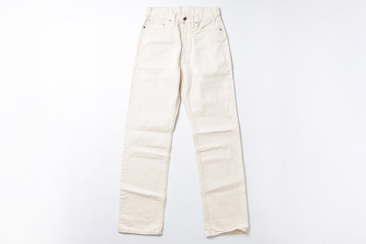 White jeans on a white background
