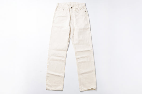 White jeans on a white background